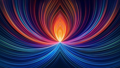 Fototapeta premium Vibrant, swirling lines of light create a mesmerizing abstract artwork.