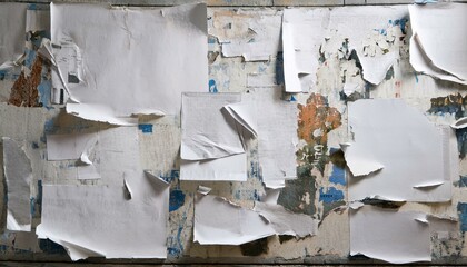 Torn Posters on a Weathered Wall