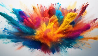 Vibrant explosion of color. A burst of rainbow hues.