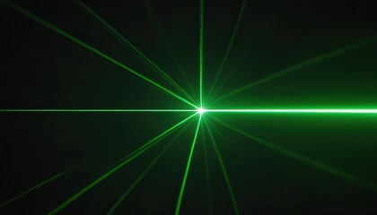 Naklejka premium Green and red laser in a nightclub. Laser beams on a dark background, club atmosphere 