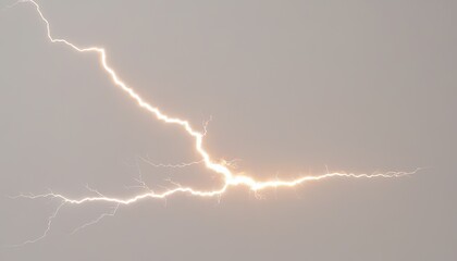 Incredible storm with intense lightning isolated with white highlights A9