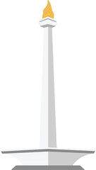 Illustration of National Monument in Jakarta