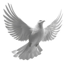 Obraz premium majestic white eagle soaring gracefully with outstretched wings, symbolizing freedom and strength. detailed feathers and dynamic pose create sense of movement and elegance