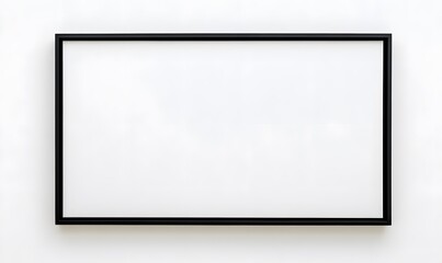 Obraz premium Blank Framed Canvas Mockup on White Background for Art Display or Design Presentation