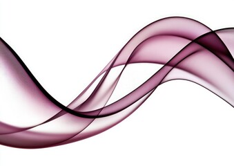 Obraz premium A flowing abstract design featuring smooth, wavy lines in shades of purple against a white background.