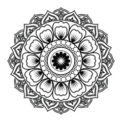 Intricate Floral Mandala Harmony vector illustration  beautiful mandala art for coloring book, mandala design, Vector mandala pattern design with hand drawn .Beautiful floral pattern mandala art isola