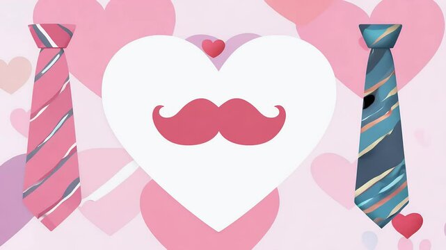This fun animated video combines classic ties heart motifs with Father&rsquo;s Day greetings offering vibrant unique digital celebration design