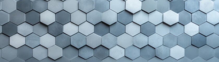Naklejka premium Intricate hexagonal pattern on a modern wall, geometric design 