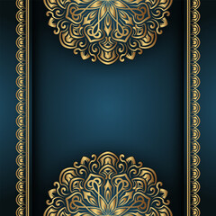 Luxury background with gold mandala ornaments