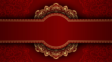 Premium Red and Gold Decorative Pattern