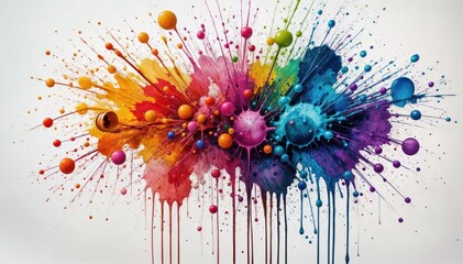 "Monochrome Mayhem: Abstract Ink Splatter Art"