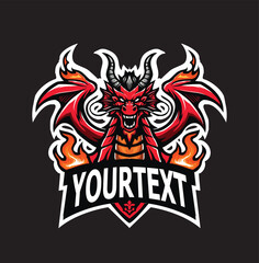 dragon mascot spread the wings © losskamprettoss