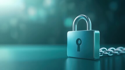 Closeup of a metallic padlock on wooden table, study in security and texture