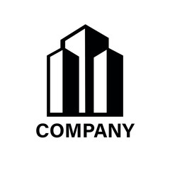 building illustration logo vector. builing design logo company vector