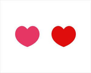 Love Heart Symbol Icons isolated on white background