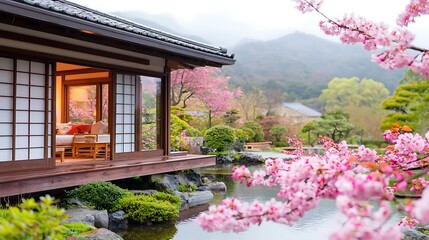Japanese Cherry Blossom Garden