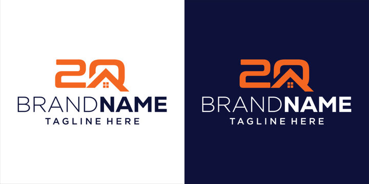 Creative 2Q Logo with House, Design Inspiration, Illustration, Vector, Icon