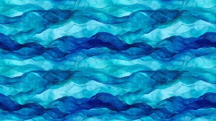 Obraz premium Ocean Inspired Tie Dye Shirt with Shades of Teal and Blue Perfect for Summer Fashion and Beach Vibes