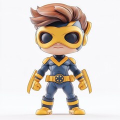 3D Render of a Cute Superhero Boy: A Whimsical Digital Art