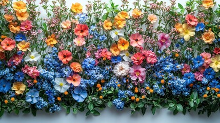Vibrant floral arrangement with various flowers.