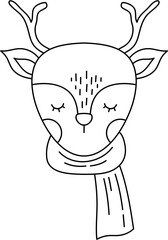 cute autumn animal outline coloring