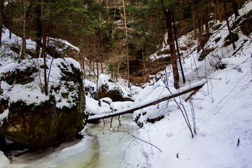 Conkles Hollow in Winter, Hocking Hills State Park, Ohio