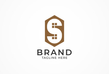 Real Estate Logo, Letter S with home combination, suitable for Architecture Building apps logo design