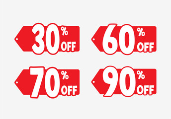 Sale tag number for discount promotion
