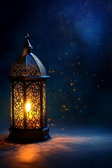 Two lamps casting a warm glow in a dark space.