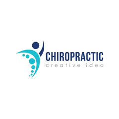 Creative Chiropractic Concept Logo Design Template