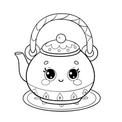 Smiling teapot character
