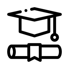 Diploma line icon