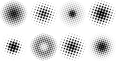 Black Dotted Texture on White Background . Modern Vector Art . Old Paper Effect with Comic Texture . Abstract Wall Design . Grunge Comic Texture Overlay . Vintage Paper Look	