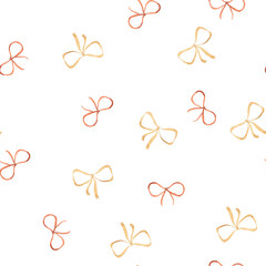 watercolor seamless bows pattern illustration for kids