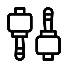 hammer line icon