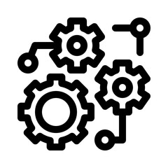 gear line icon