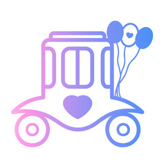 carriage Line Gradient Icon