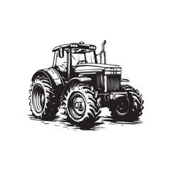 tractor isolated on white