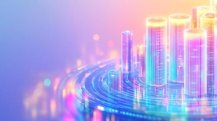 neon cityscape: futuristic tech background - cyberpunk aesthetic