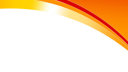 Orange and gold abstract design on a white background.