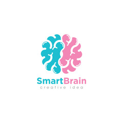 Creative Brain Concept Logo Design Template