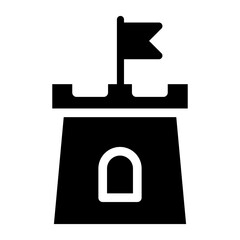 Castle Icon Element For Design
