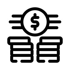Coin Stack line icon