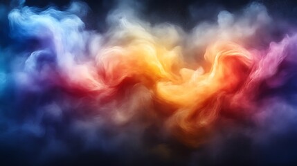 Fototapeta premium Abstract Colorful Nebula Swirling Cosmic Cloudscape
