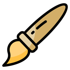 Paint Brush Icon Element For Design