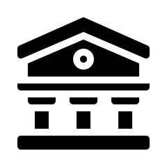 Bank Building glyph icon