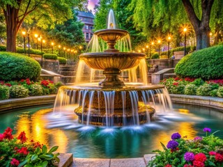 Macro Waterfall Fountain City Park Photography: Stunning Close-Up Details of Urban Oasis