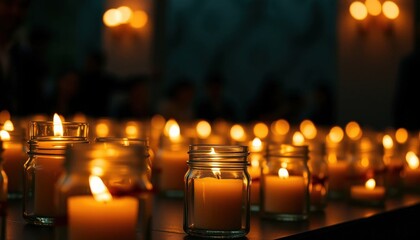 candles lit at christmas