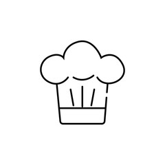 cheff hat icon on white background