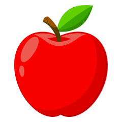 red apple isolated on white